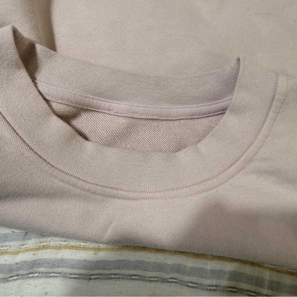 Lululemon Perfectly Oversized Crew Sweatshirt pink blush no sz tag close to sz 6 - Picture 7 of 14